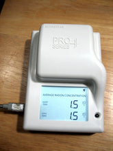 Load image into Gallery viewer, Radon Meter, No batteries required, audible alarm, displays 7 and 365 day average radon levels. An audible alarm is now required in radon mitigation system installations.